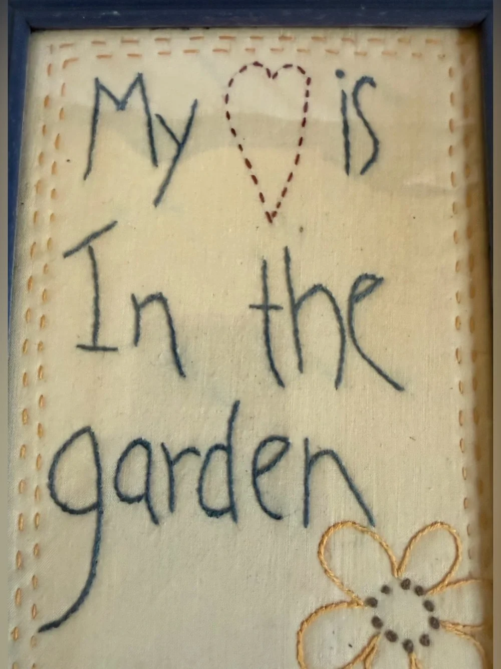 Vintage Cottagecore Framed Hand Embroidery Art Lot Garden Floral Wall Decor Set
